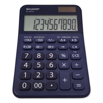 Sharp® Elm335bbl Desktop Calculator, 10-digit Lcd, Blue freeshipping - TVN Wholesale